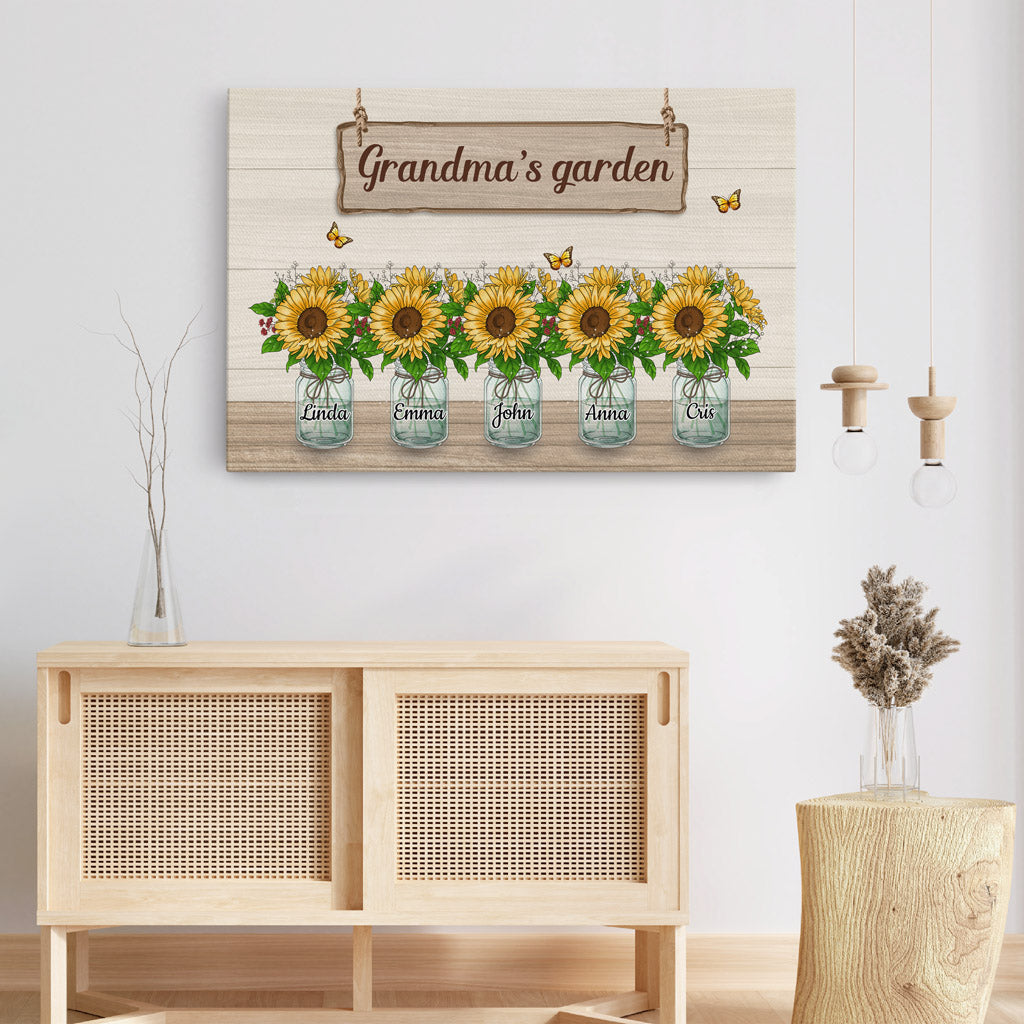 Personalized Grandmas Garden Canvas