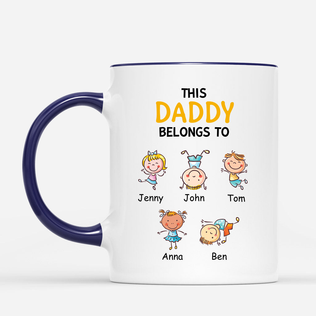 Personalized This Grandpa Daddy Belongs To Mugs