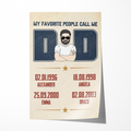 Personalized My Favorite People Call Me Dad Poster