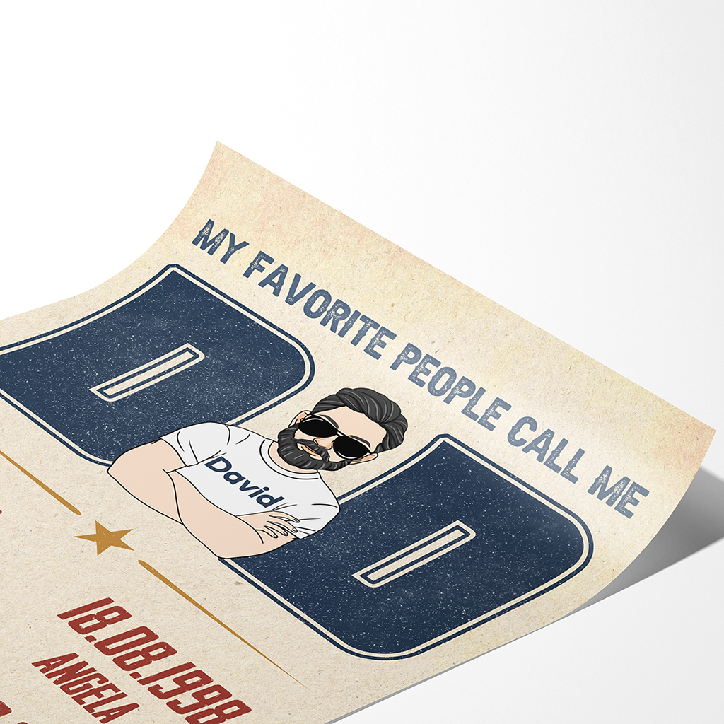 Personalized My Favorite People Call Me Dad Poster