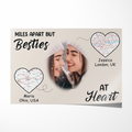 Personalized Miles Apart But Besties At Heart Poster