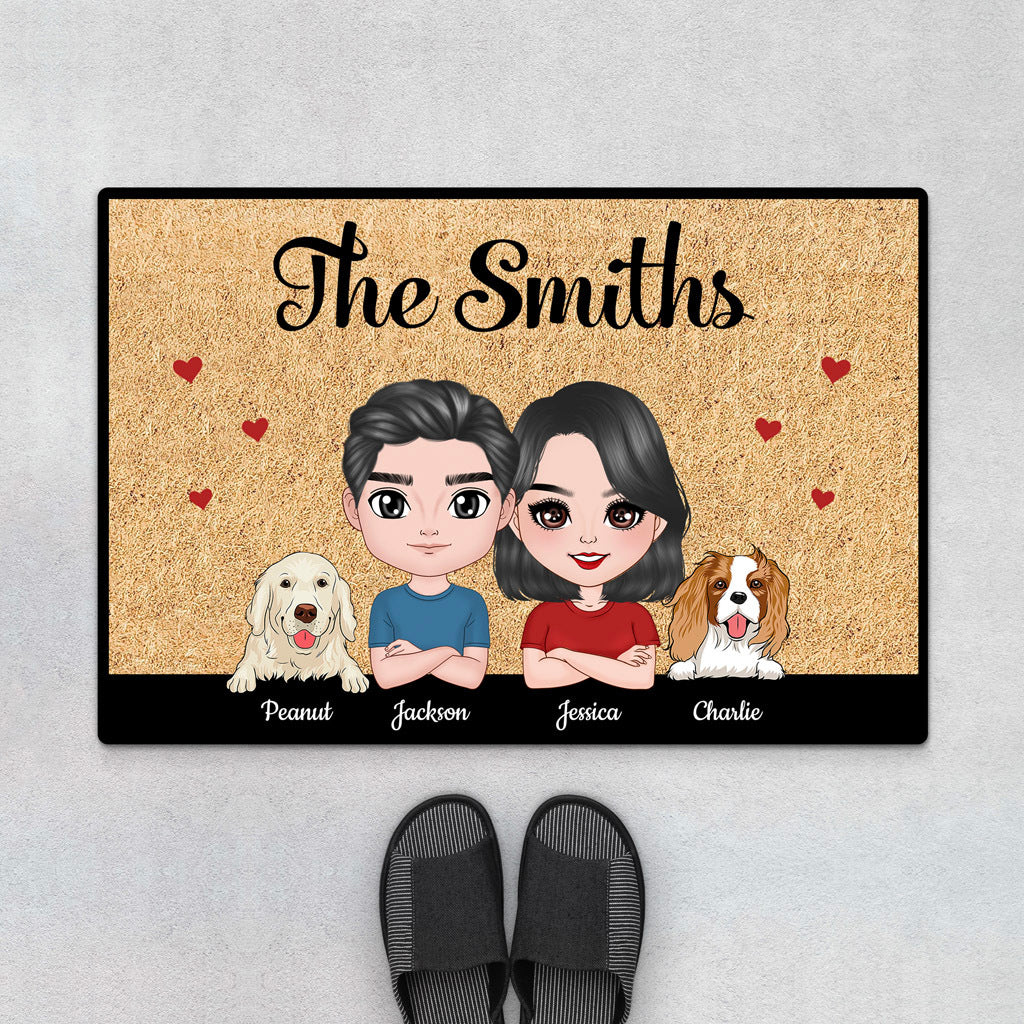The Smiths Door Mats for Family- Custom Gifts For Dog Lovers