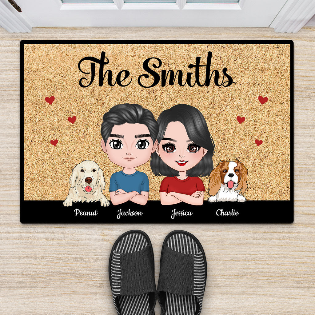 The Smiths Door Mats for Family- Custom Gifts For Dog Lovers