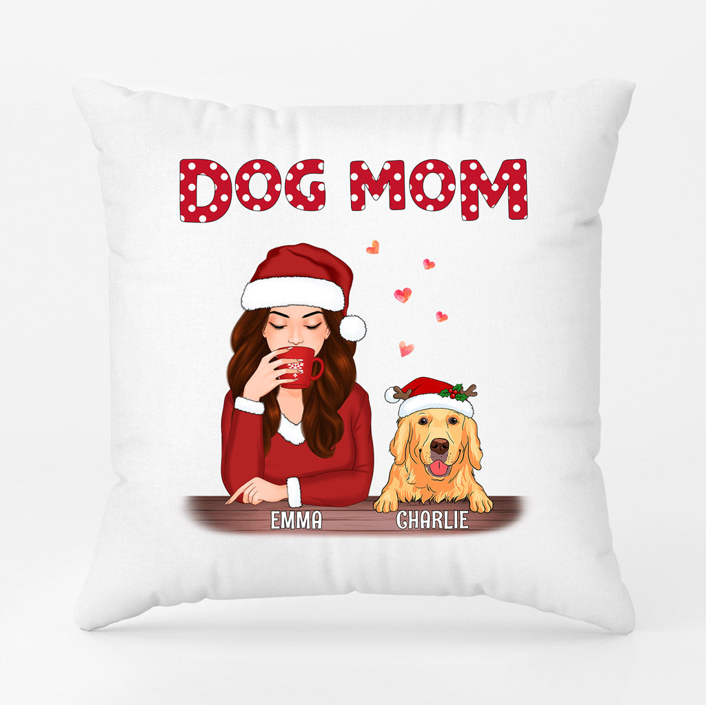 Dog Mom Pillow - Personalized Dog Presents - Customized Christmas Gifts