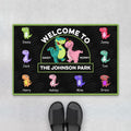 Dinosaur Family Door Mats - Custom Family Gifts