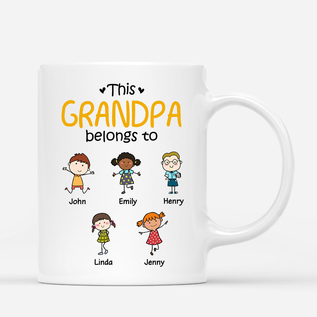 This Grandpa Belongs To - Cute Personalized Mug for Him