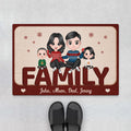 Family In Winter Door Mats - Personalised Family Gifts For Christmas