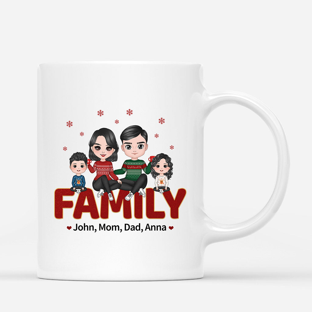 Family In Winter Mug - Personalized Christmas Gifts For Family
