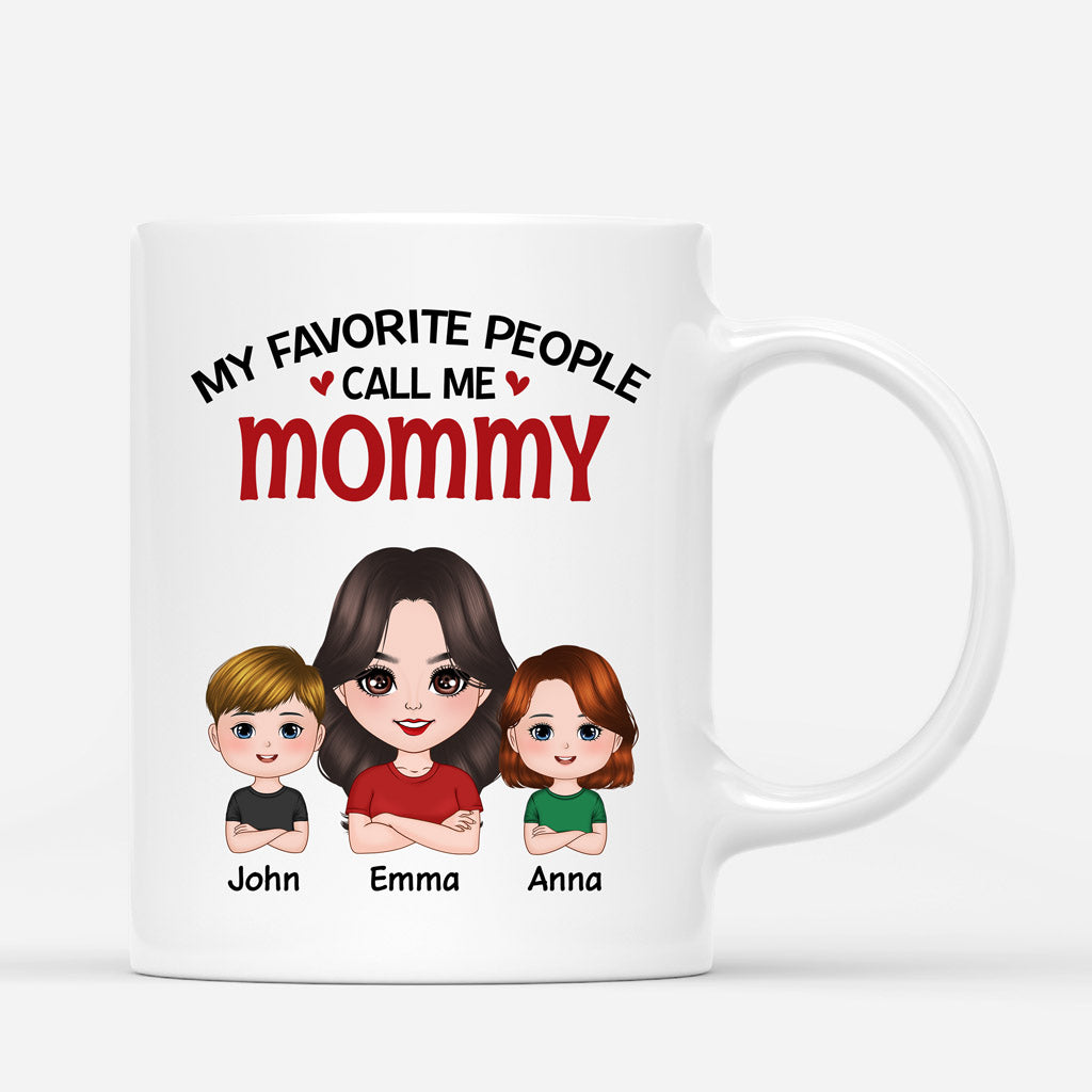 Personalized My Favorite People Call Me Grandma Mommy Mugs