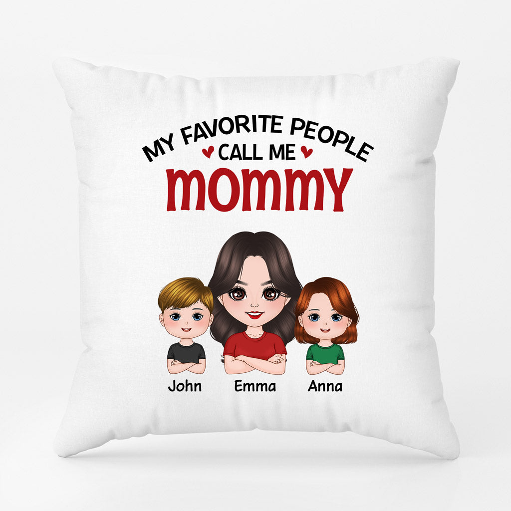 Personalized My Favorite People Call Me Grandma Mommy Pillows