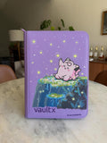 Star Fairy Night Sky Binder - hand-painted Night Purple card binder cover
