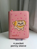 Dough Puppy Blossom Binder - hand-painted Sakura Pink card binder cover