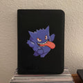 Grinning Shadow Binder - hand-painted Matte Black card binder cover