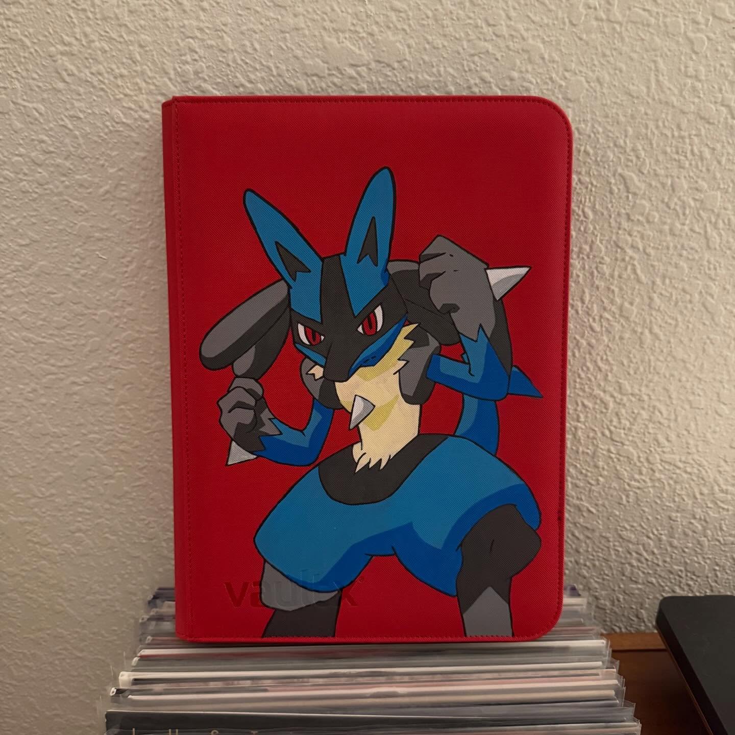 Aura Guardian Binder - hand-painted Crimson card binder cover