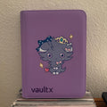 Psychic Cat Princess Binder - hand-painted Royal Violet card binder cover