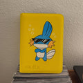 Mud Fish Sunglasses Binder - hand-painted Lemon Yellow card binder cover