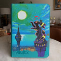 Sky Serpent & Lighthouse Binder - hand-painted Night Navy card binder cover