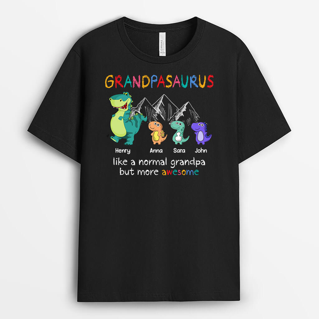 Personalized Daddysaurus Grandpasaurus T-shirt