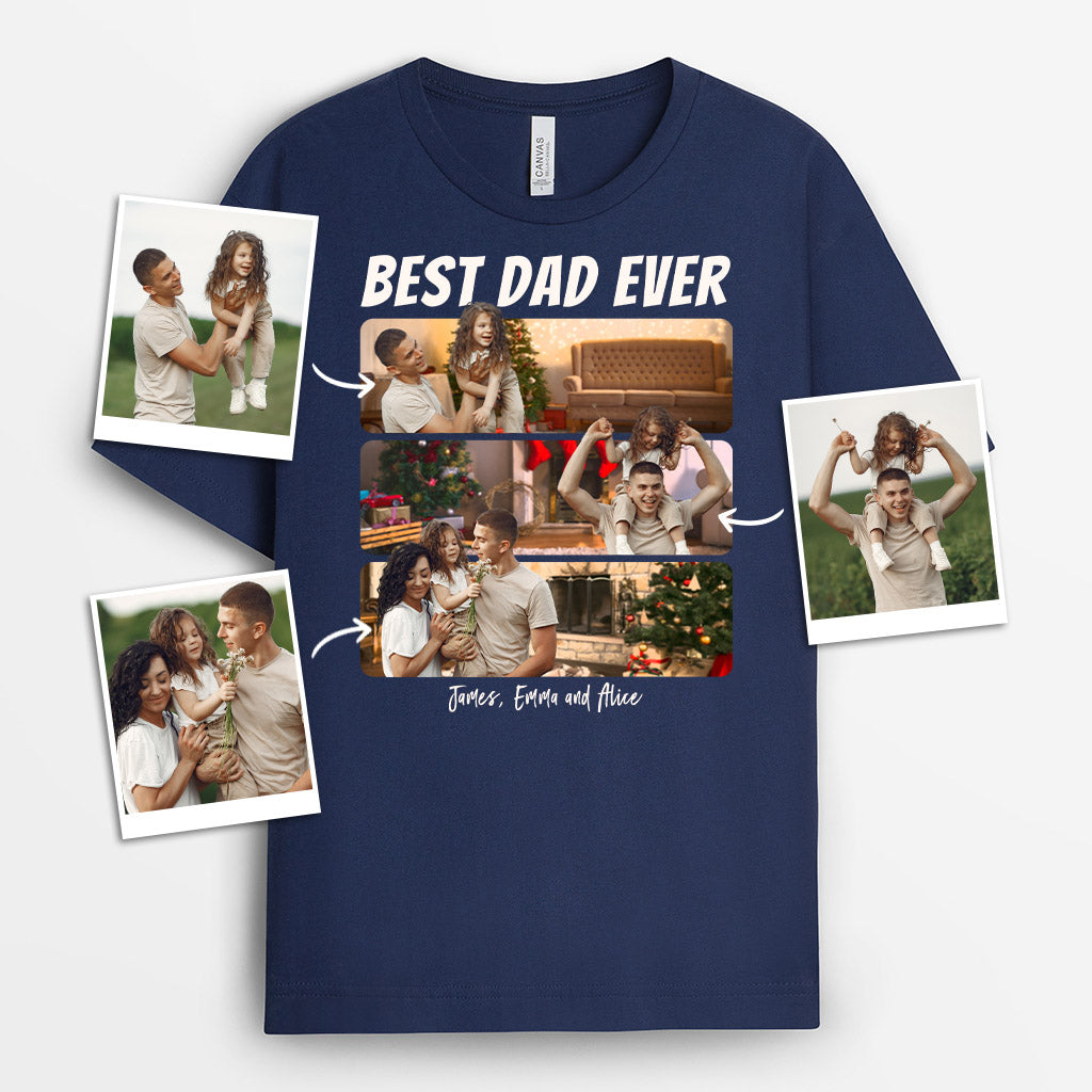 Best Dad Ever - Custom Christmas Shirts With Names